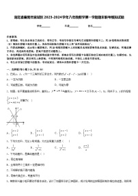 湖北省襄阳市宜城区2023-2024学年八年级数学第一学期期末联考模拟试题含答案