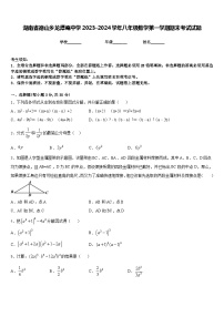 湖南省德山乡龙潭庵中学2023-2024学年八年级数学第一学期期末考试试题含答案