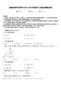 湖南省吉首市河溪中学2023-2024学年数学八上期末监测模拟试题含答案