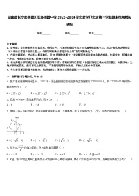 湖南省长沙市芙蓉区长郡芙蓉中学2023-2024学年数学八年级第一学期期末统考模拟试题含答案