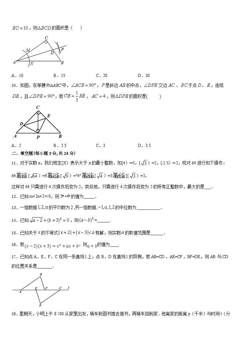 湖南省长沙市湘一立信实验学校2023-2024学年数学八上期末学业质量监测试题含答案02