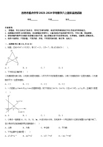 百色市重点中学2023-2024学年数学八上期末监测试题含答案