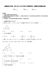 福建省厦门市第一中学2023-2024学年八年级数学第一学期期末检测模拟试题含答案