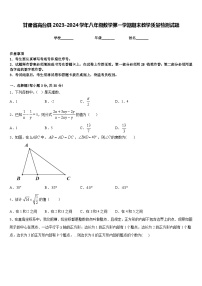 甘肃省高台县2023-2024学年八年级数学第一学期期末教学质量检测试题含答案