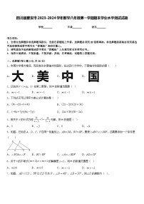 四川省雅安市2023-2024学年数学八年级第一学期期末学业水平测试试题含答案