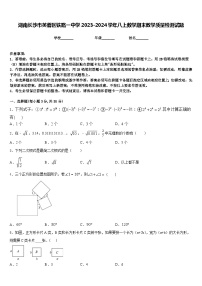 湖南长沙市芙蓉区铁路一中学2023-2024学年八上数学期末教学质量检测试题含答案