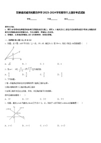 甘肃省武威市民勤五中学2023-2024学年数学八上期末考试试题含答案