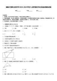 湖南长沙雅礼实验中学2023-2024学年八上数学期末学业质量监测模拟试题含答案