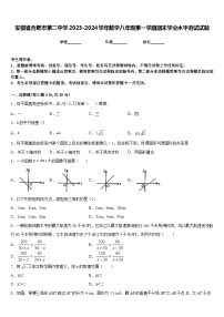 安徽省合肥市第二中学2023-2024学年数学八年级第一学期期末学业水平测试试题含答案