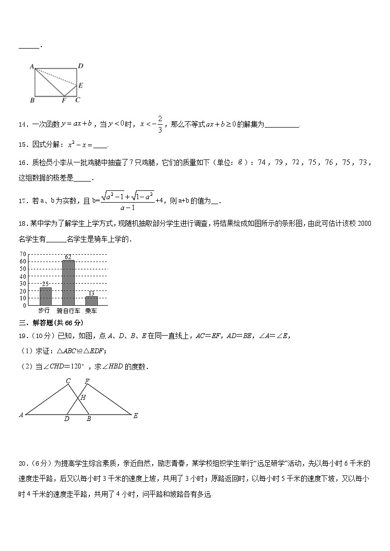 福建省莆田市荔城区擢英中学2023-2024学年数学八年级第一学期期末质量跟踪监视模拟试题含答案第3页