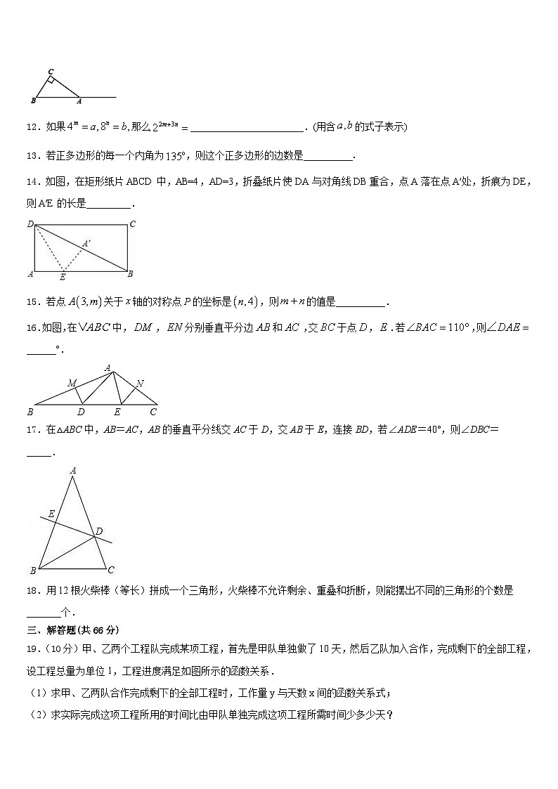 福建省泉州晋江市2023-2024学年数学八年级第一学期期末达标检测模拟试题含答案第3页