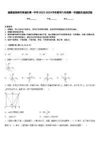 福建省泉州市泉港区第一中学2023-2024学年数学八年级第一学期期末监测试题含答案