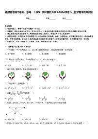 福建省泉州市泉外、东海、七中学、恒兴四校2023-2024学年八上数学期末统考试题含答案