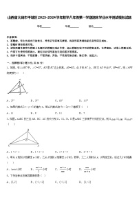 山西省大同市平城区2023-2024学年数学八年级第一学期期末学业水平测试模拟试题含答案