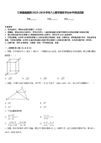 江西省南昌县2023-2024学年八上数学期末学业水平测试试题含答案