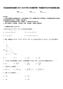 河北省承德市承德县2023-2024学年八年级数学第一学期期末学业水平测试模拟试题含答案