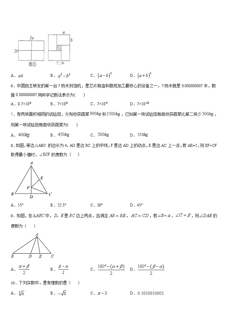 浙江省杭州市临安区2023-2024学年数学八上期末学业水平测试模拟试题含答案02