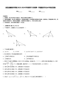 湖北省襄阳市枣阳2023-2024学年数学八年级第一学期期末学业水平测试试题含答案