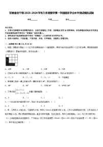 甘肃省会宁县2023-2024学年八年级数学第一学期期末学业水平测试模拟试题含答案