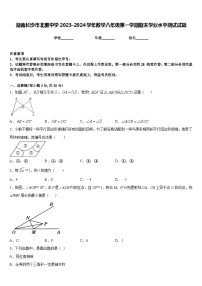 湖南长沙市北雅中学2023-2024学年数学八年级第一学期期末学业水平测试试题含答案