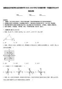 福建省龙岩市新罗区龙岩初级中学2023-2024学年八年级数学第一学期期末学业水平测试试题含答案