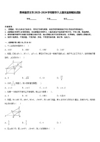 贵州省遵义市2023-2024学年数学八上期末监测模拟试题含答案