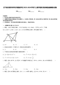 辽宁省沈阳市和平区外国语学校2023-2024学年八上数学期末质量跟踪监视模拟试题含答案