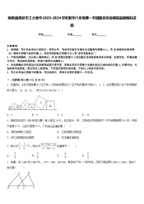 陕西省西安市工大附中2023-2024学年数学八年级第一学期期末质量跟踪监视模拟试题含答案