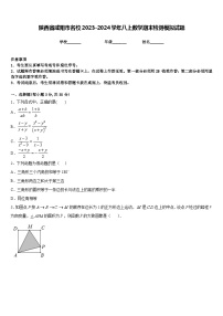 陕西省咸阳市名校2023-2024学年八上数学期末检测模拟试题含答案