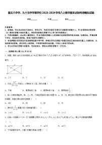 重庆八中学、九十五中学等学校2023-2024学年八上数学期末达标检测模拟试题含答案