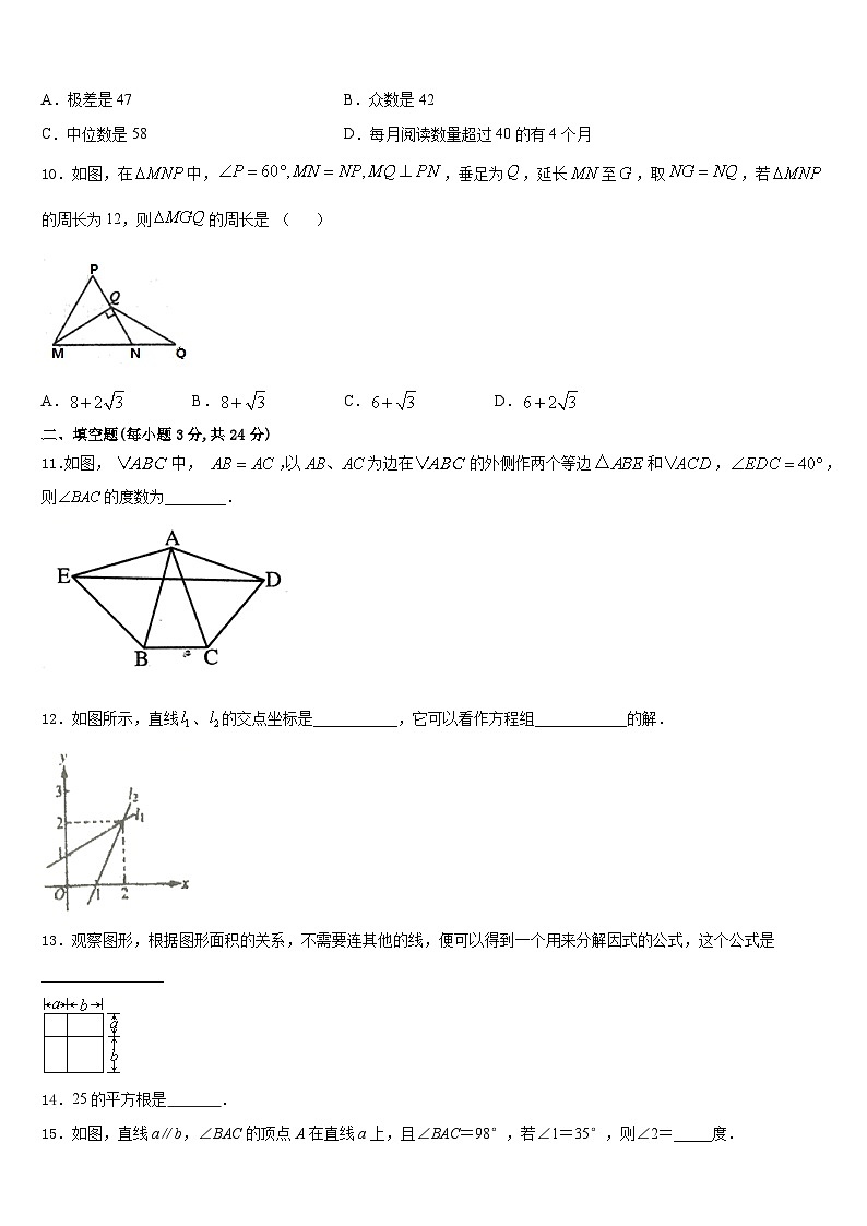 黑龙江省哈尔滨市第六十中学2023-2024学年八上数学期末达标检测模拟试题含答案03