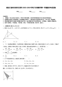 黑龙江省哈尔滨市五常市2023-2024学年八年级数学第一学期期末考试试题含答案