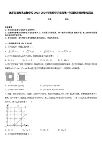 黑龙江省红光农场学校2023-2024学年数学八年级第一学期期末调研模拟试题含答案