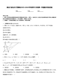 黑龙江省牡丹江管理局2023-2024学年数学八年级第一学期期末检测试题含答案