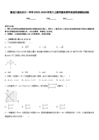 黑龙江省牡丹江一中学2023-2024学年八上数学期末教学质量检测模拟试题含答案