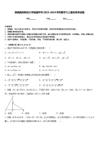 陕西西安科技大学附属中学2023-2024学年数学八上期末统考试题含答案