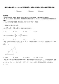 锦州市重点中学2023-2024学年数学八年级第一学期期末学业水平测试模拟试题含答案