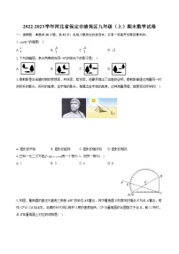 2022-2023学年河北省保定市清苑区九年级（上）期末数学试卷（含详细答案解析）