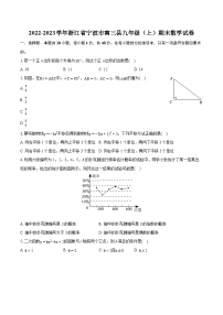 2022-2023学年浙江省宁波市南三县九年级（上）期末数学试卷（含详细答案解析）