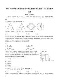 2022-2023学年山东省东营市广饶县李鹊中学八年级（上）期末数学试卷（含解析）