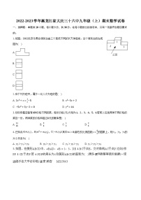 黑龙江省大庆市第三十六中学2022-2023学年九年级上学期期末数学试卷