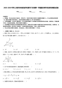 2023-2024学年上海市协和双语学校数学八年级第一学期期末教学质量检测模拟试题含答案