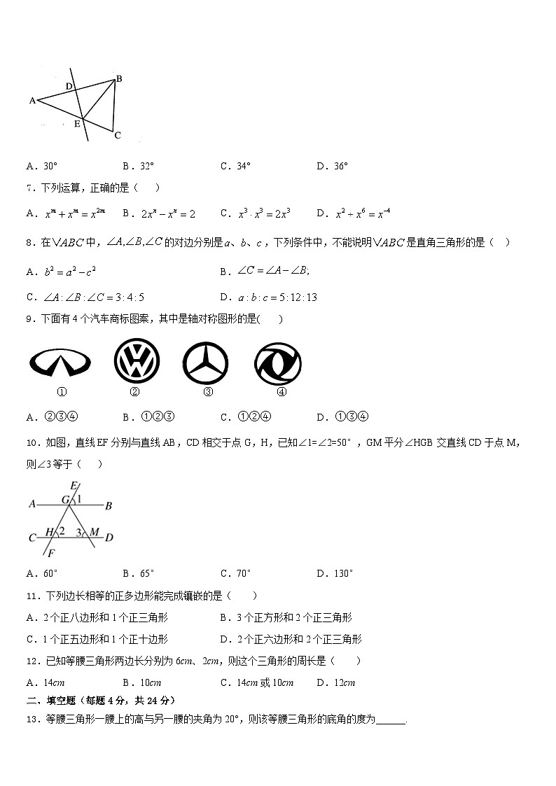 2023-2024学年云南省施甸县八年级数学第一学期期末考试试题含答案02