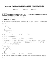 2023-2024学年云南省昭通市盐津县八年级数学第一学期期末考试模拟试题含答案