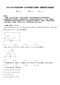 2023-2024学年北京市第一五九中学数学八年级第一学期期末复习检测试题含答案