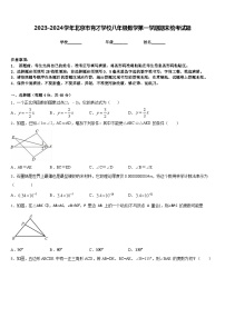 2023-2024学年北京市育才学校八年级数学第一学期期末统考试题含答案