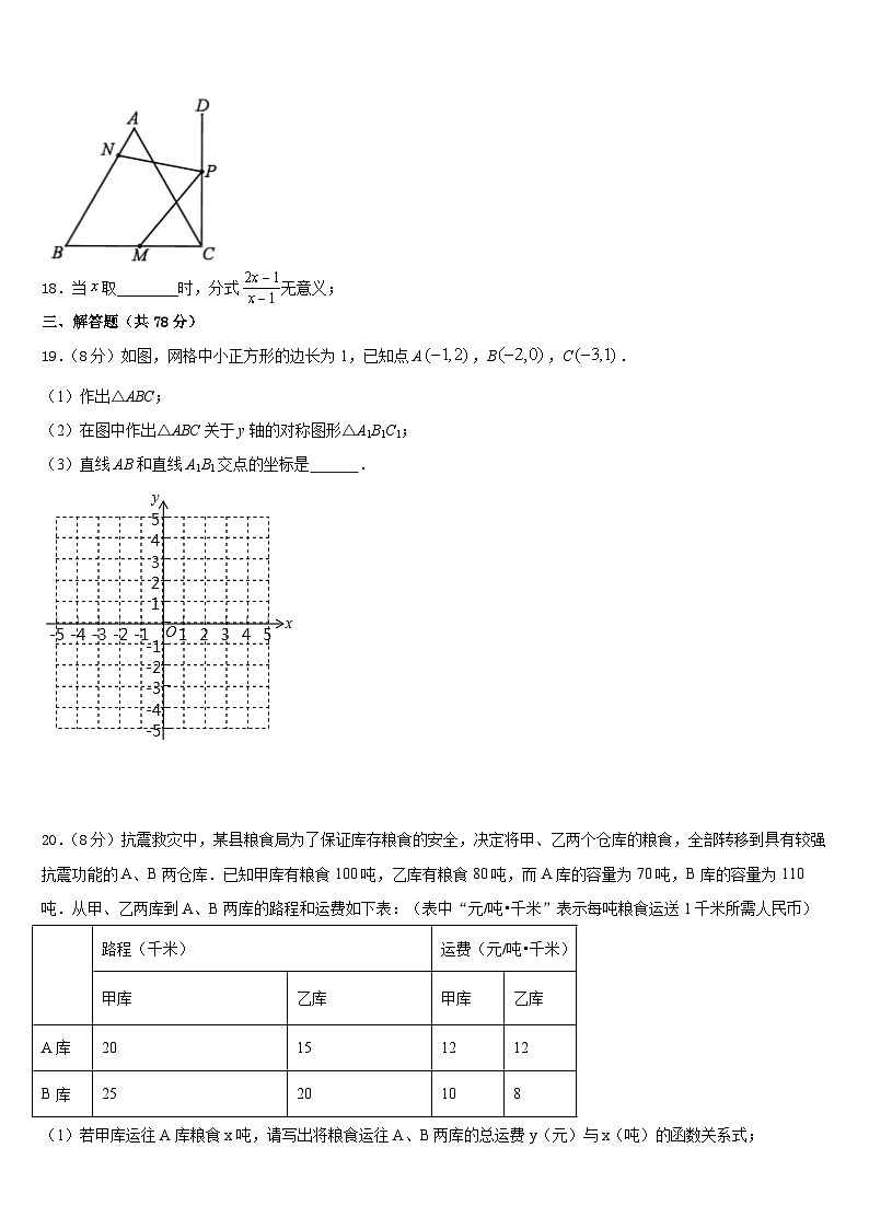 2023-2024学年内蒙古巴彦淖尔市杭锦全旗数学八上期末复习检测试题含答案03