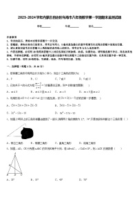 2023-2024学年内蒙古自治区乌海市八年级数学第一学期期末监测试题含答案