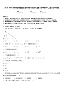 2023-2024学年内蒙古自治区赤峰市翁牛特旗乌丹第三中学数学八上期末联考试题含答案