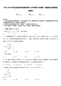 2023-2024学年吉林省长春市德惠市第十九中学数学八年级第一学期期末质量跟踪监视试题含答案